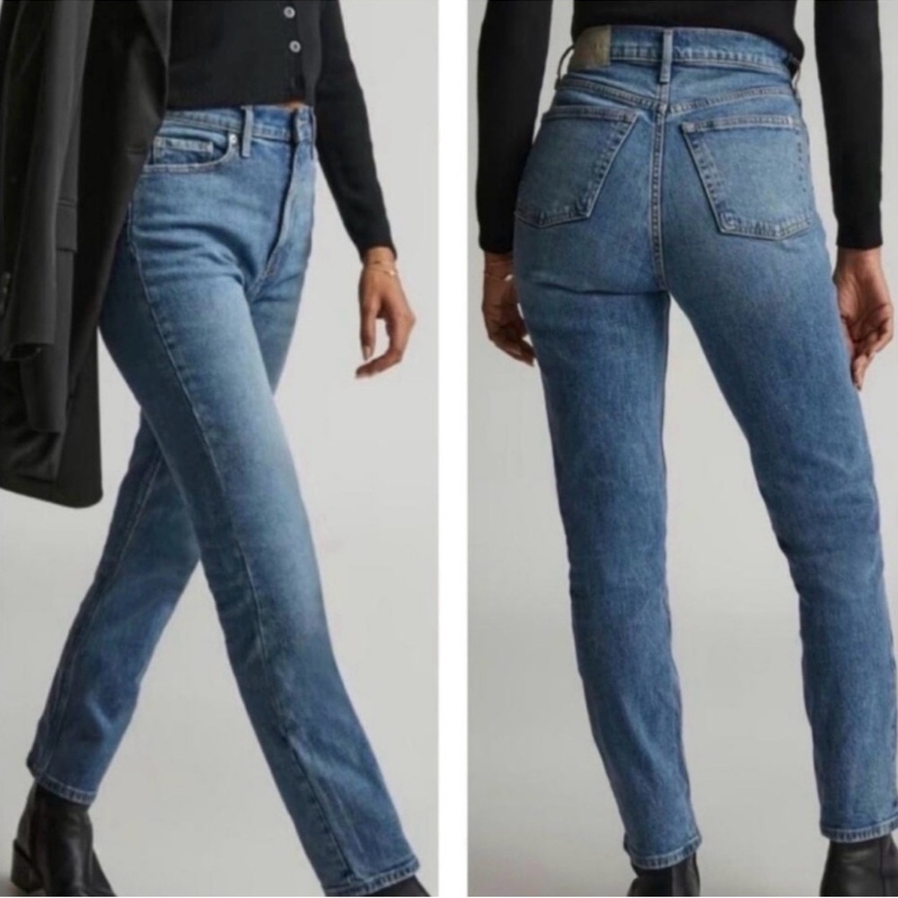 EVERLANE Curvy 90s Cheeky Straight Jean Organic Cotton Denim Classic Jeans Sz 31